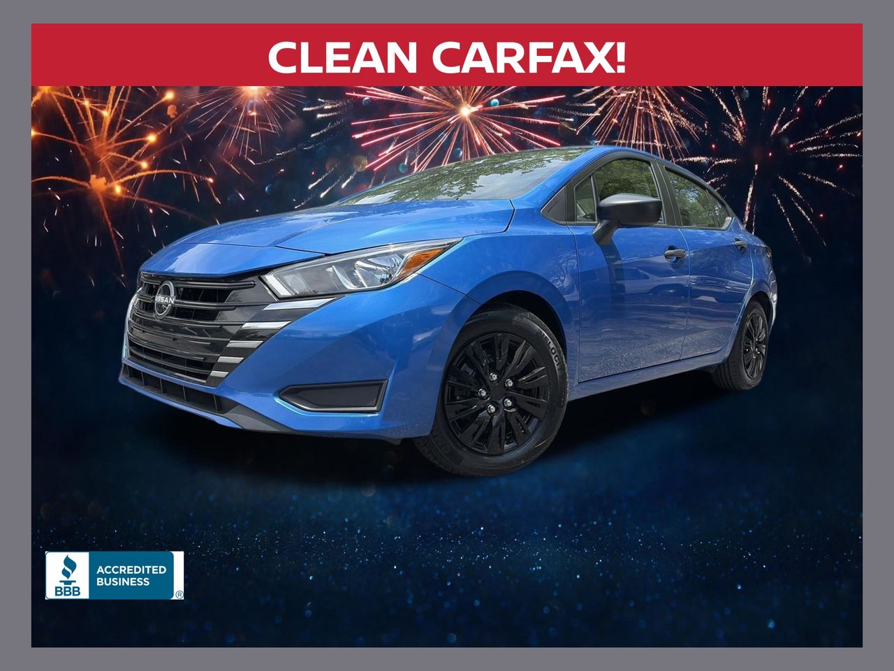 Electric Blue Metallic 2024 Nissan Versa Sedan Front-Wheel Drive Continuously Variable Transmission