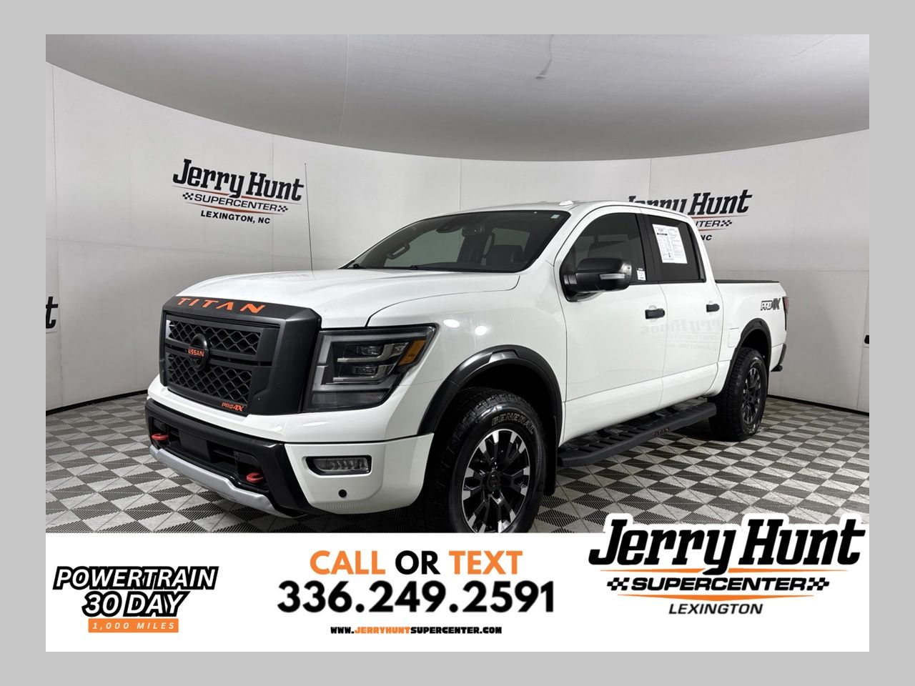 Glacier White 2020 Nissan Titan Pickup Truck Four-Wheel Drive 9-Speed Automatic