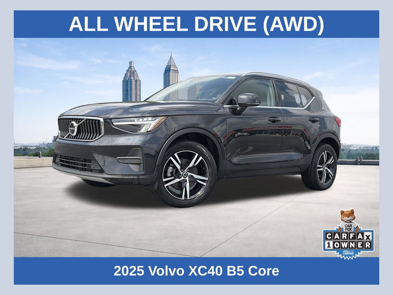 Black 2025 Volvo XC40 SUV / Crossover All-Wheel Drive Automatic