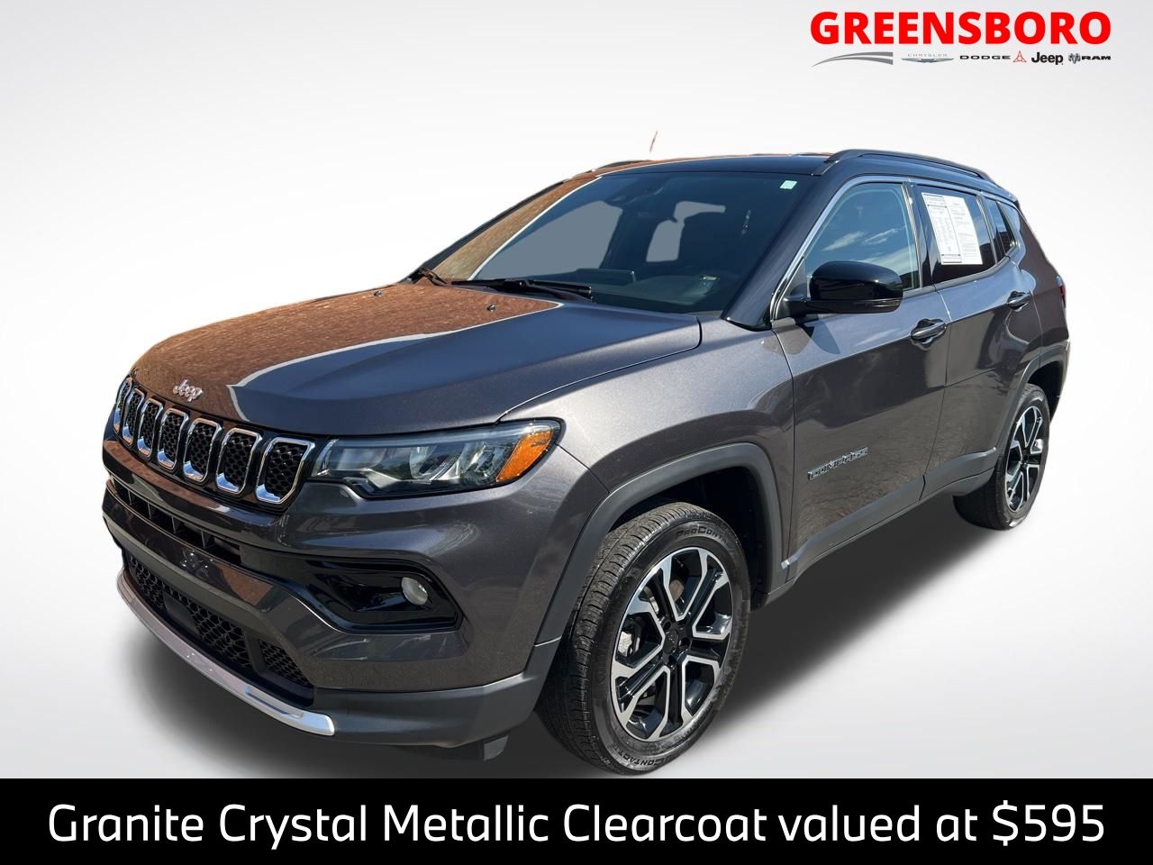Gray (Granite Crystal Metallic Clearcoat) 2023 Jeep Compass Limited 4WD SUV / Crossover Four-Wheel Drive 8-Speed Automatic