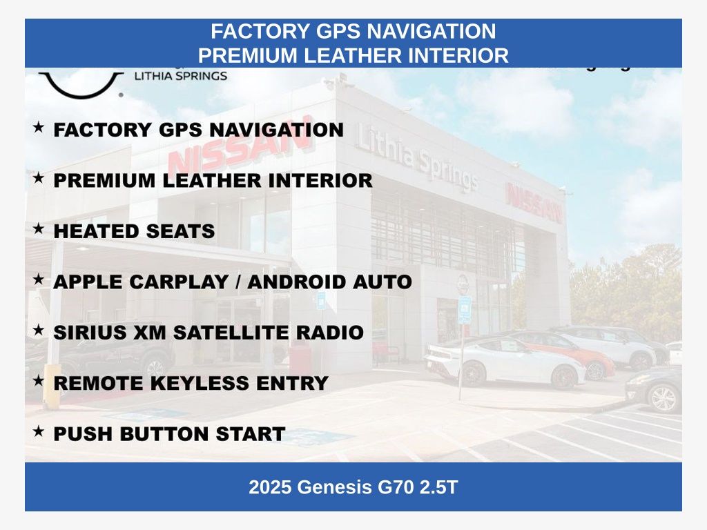 2025 Genesis G70 2.5T Standard RWD