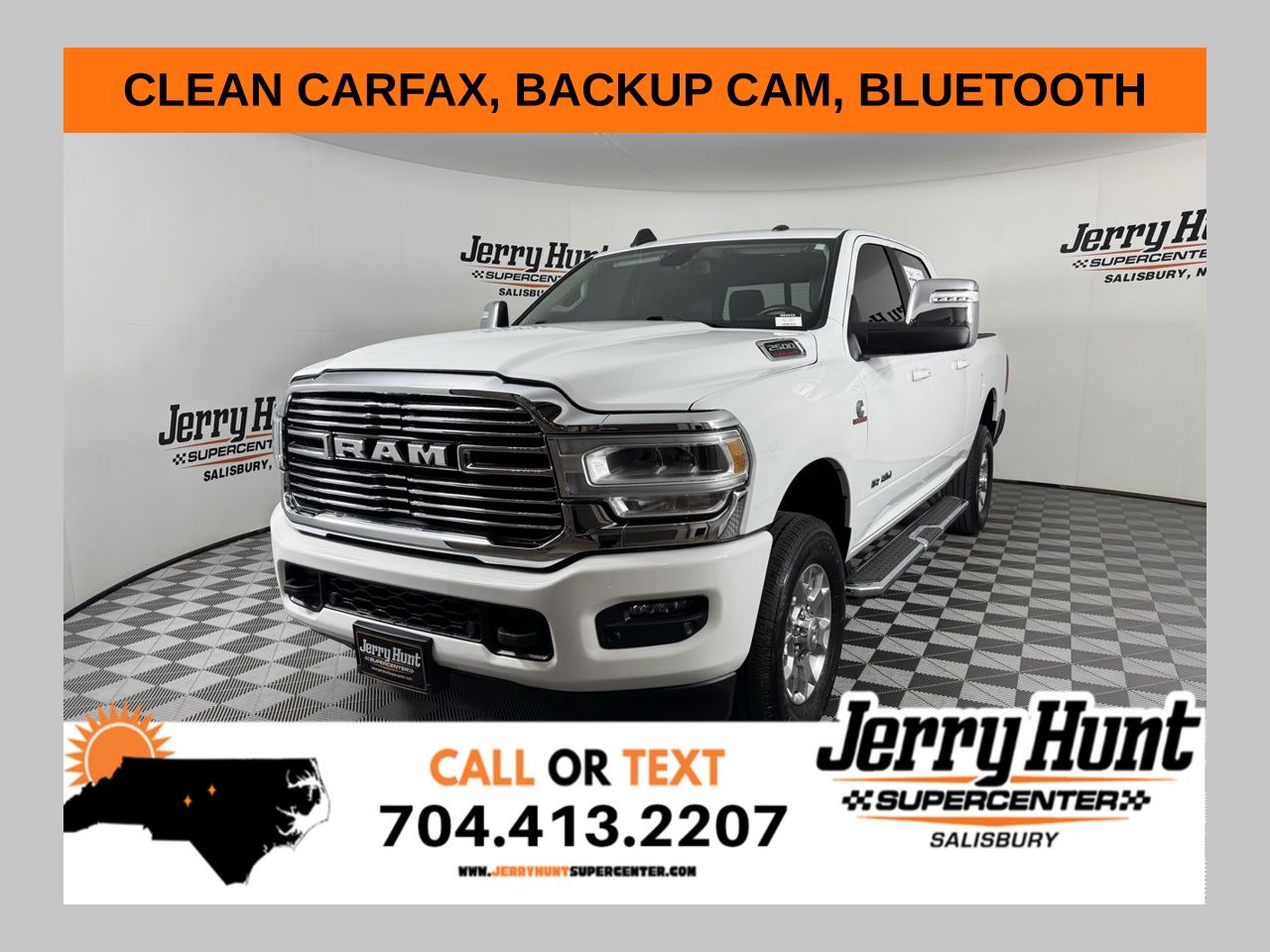 Bright White Clearcoat 2024 RAM 2500 Laramie Crew Cab 4WD Pickup Truck Four-Wheel Drive 6-Speed Automatic