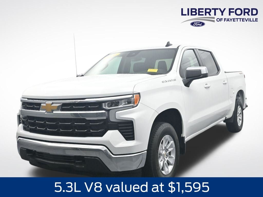 Summit White 2025 Chevrolet Silverado 1500 Pickup Truck Four-Wheel Drive Automatic