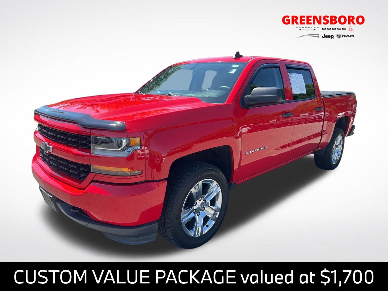 Red Hot 2018 Chevrolet Silverado 1500 Pickup Truck Four-Wheel Drive 6-Speed Automatic Overdrive