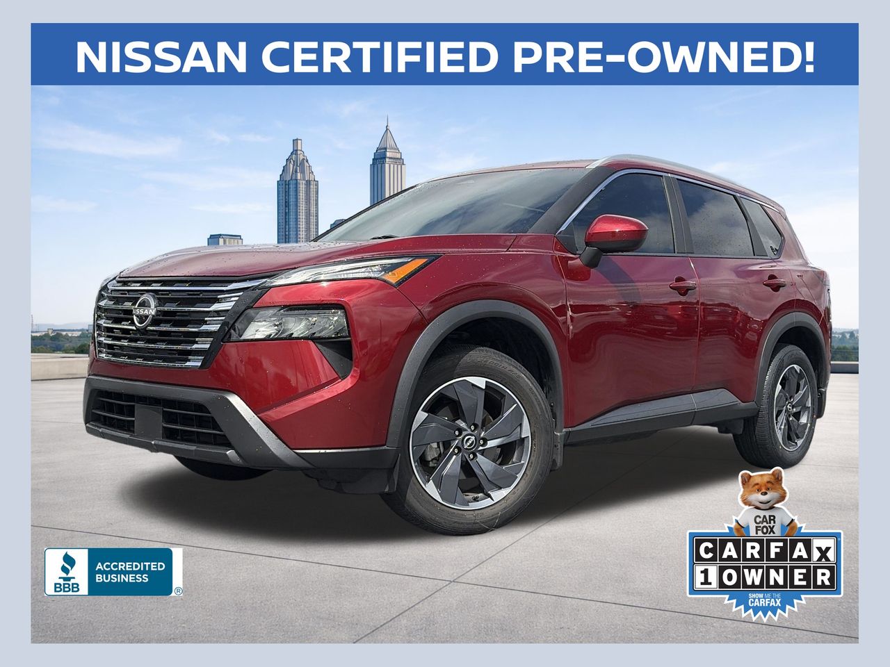 Red (Scarlet Ember Tintcoat) 2024 Nissan Rogue SUV / Crossover Front-Wheel Drive Continuously Variable Transmission