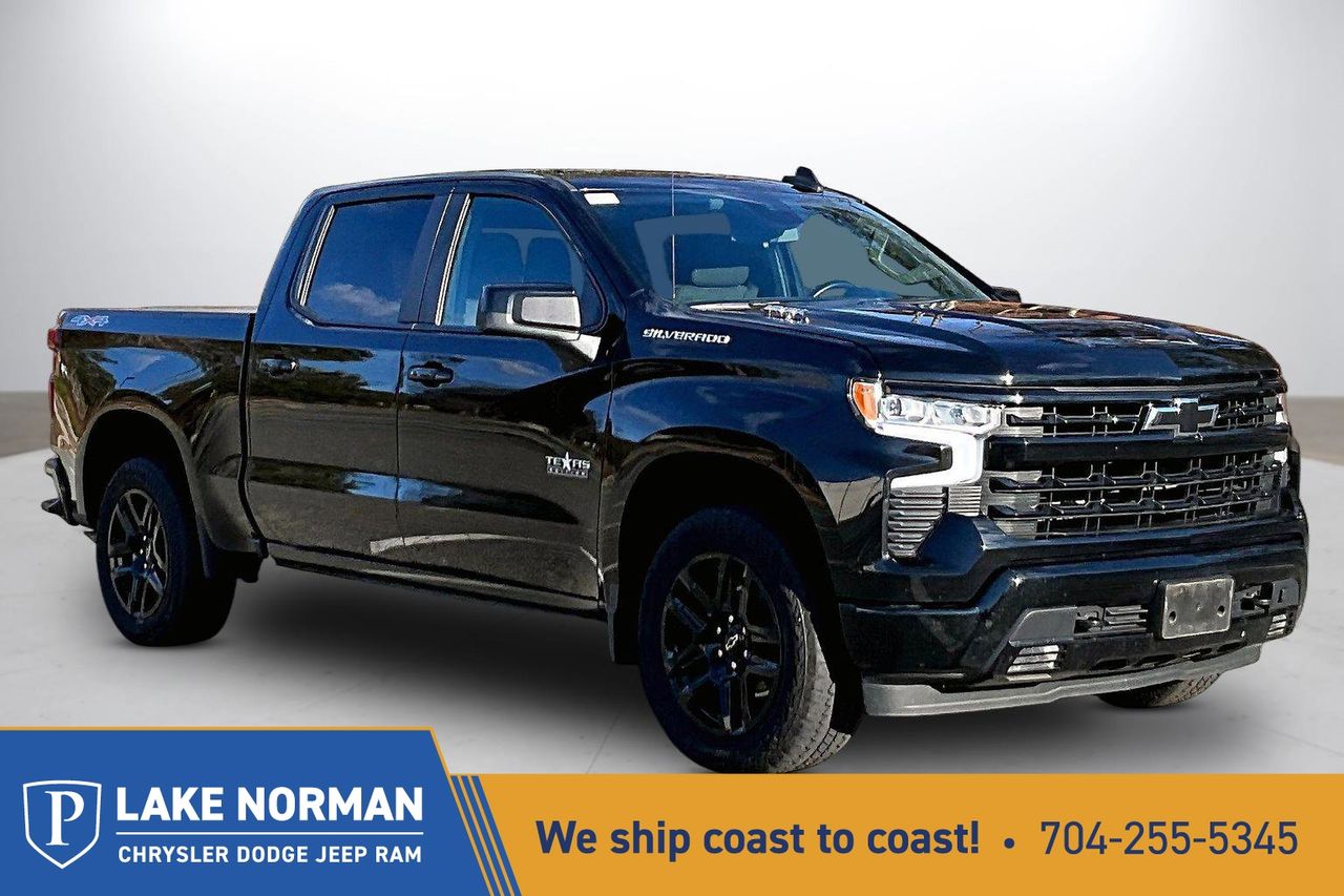 Black 2024 Chevrolet Silverado 1500 RST Crew Cab 4WD Pickup Truck Four-Wheel Drive Automatic