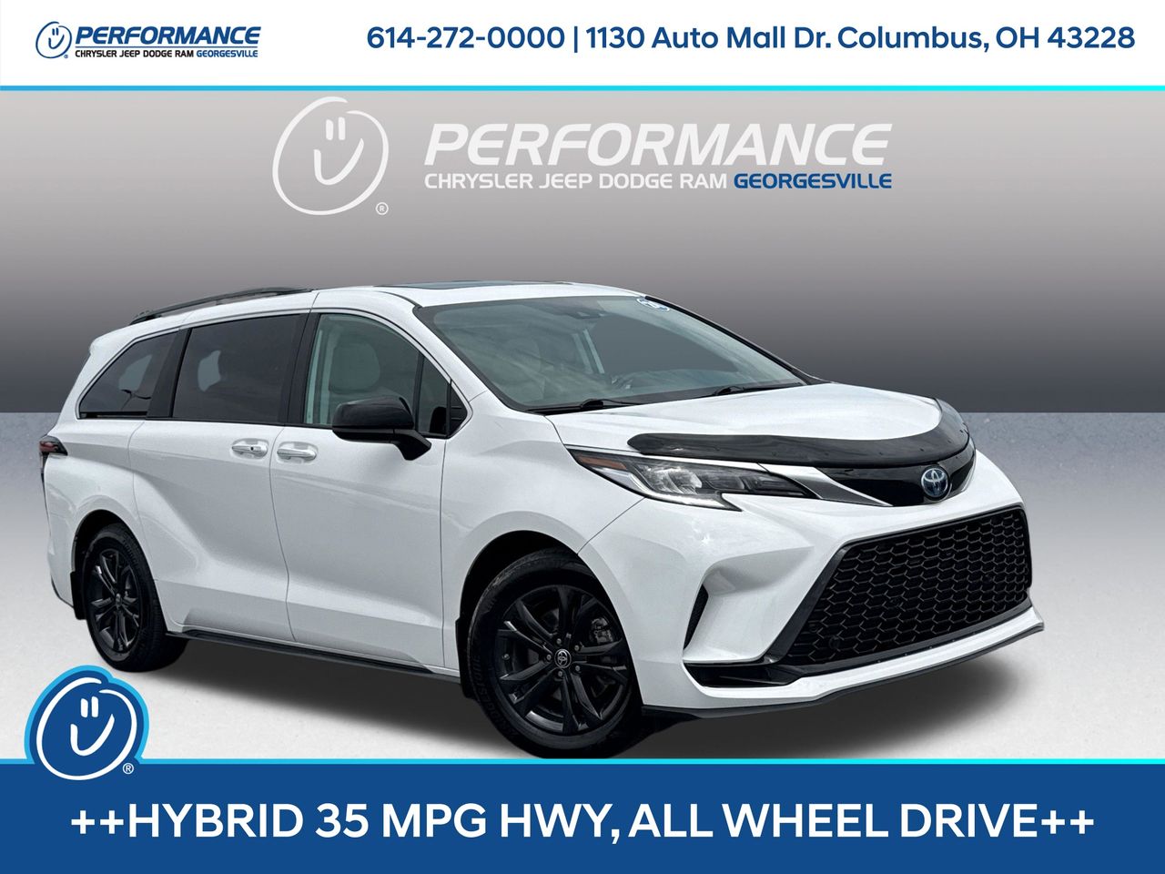 Ice Cap 2024 Toyota Sienna XSE 7-Passenger AWD Minivan All-Wheel Drive Continuously Variable Transmission