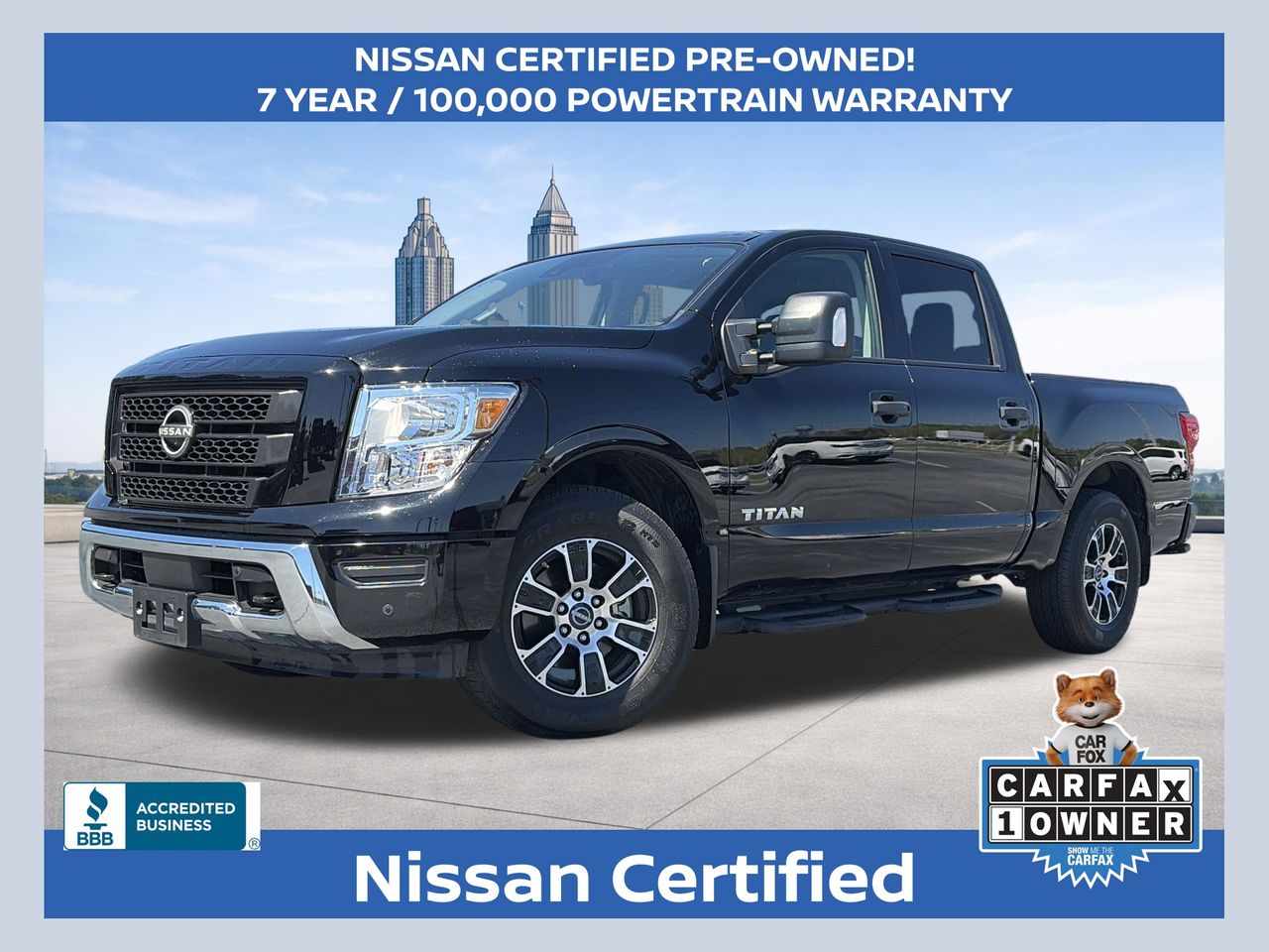 Super Black 2024 Nissan Titan SV Crew Cab RWD Pickup Truck 4X2 9-Speed Automatic