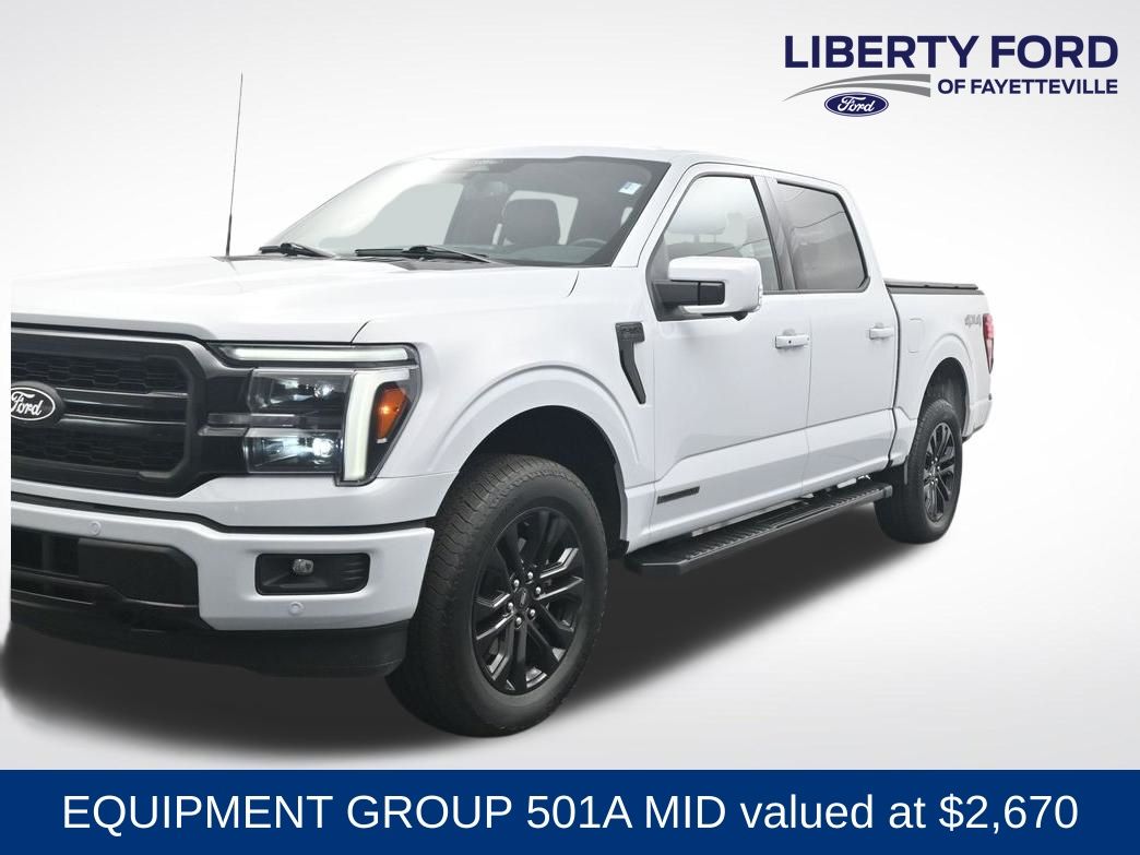 White Metallic 2025 Ford F-150 Pickup Truck Four-Wheel Drive Automatic
