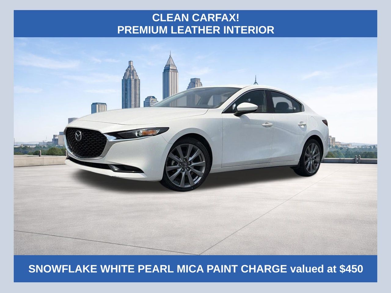 Snowflake White Pearl Mica 2025 Mazda MAZDA3 Sedan Front-Wheel Drive 6-Speed Automatic