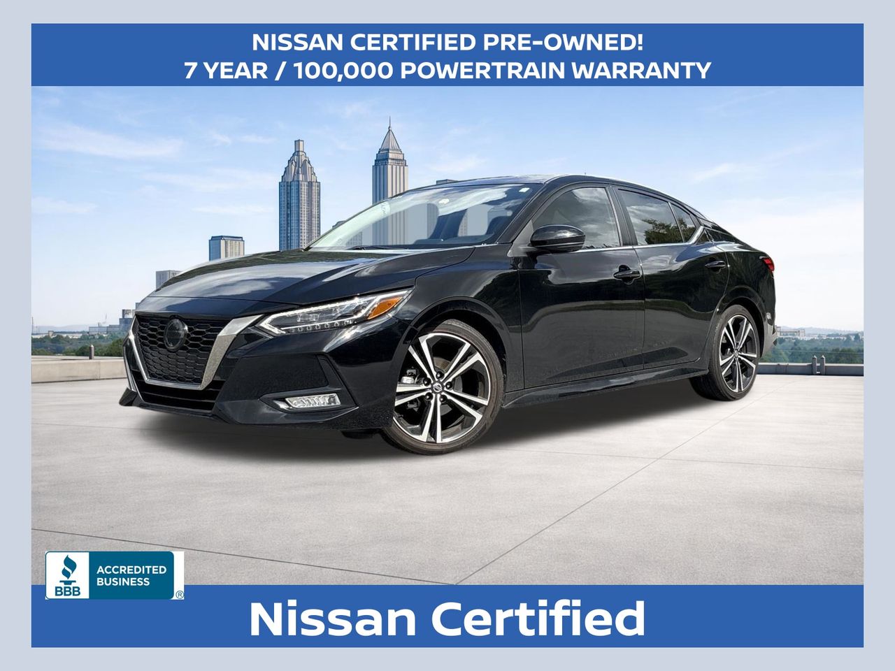 Super Black 2023 Nissan Sentra Sedan Front-Wheel Drive Continuously Variable Transmission