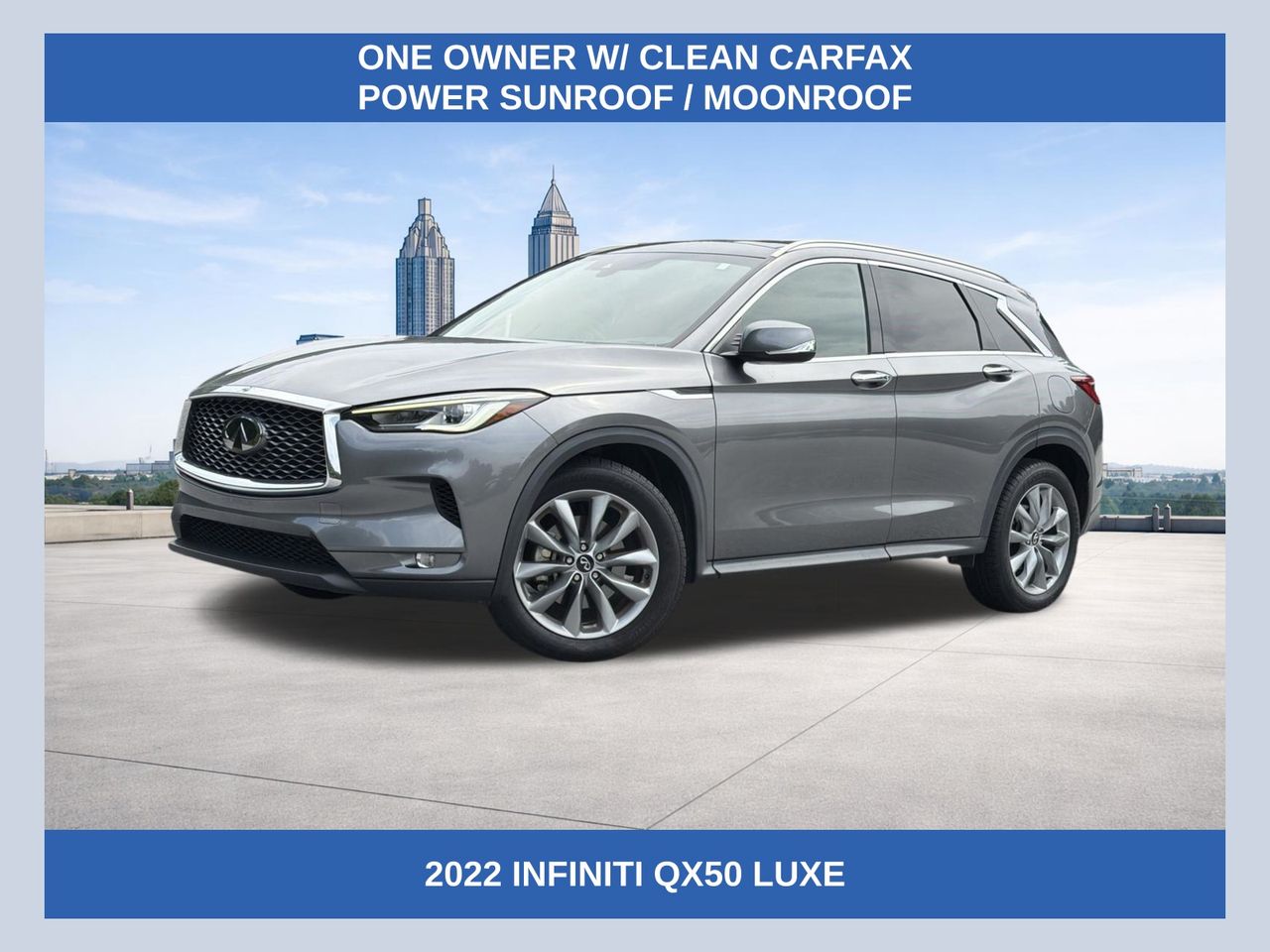 Gray (Graphite Shadow) 2022 INFINITI QX50 SUV / Crossover Front-Wheel Drive Continuously Variable Transmission