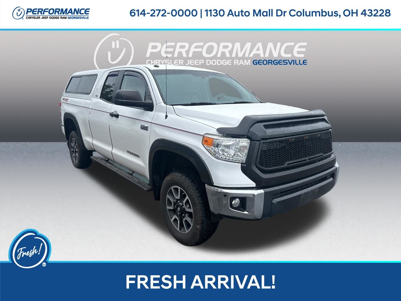 Super White 2017 Toyota Tundra SR5 Double Cab 5.7L 4WD Pickup Truck Four-Wheel Drive 6-Speed Automatic Overdrive
