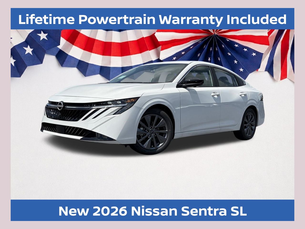 Aspen White Tricoat 2026 Nissan Sentra Sedan Front-Wheel Drive Continuously Variable Transmission