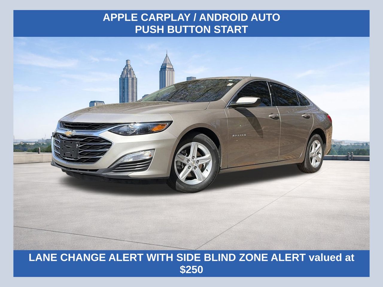 Mineral Gray Metallic 2025 Chevrolet Malibu Sedan Front-Wheel Drive Continuously Variable Transmission