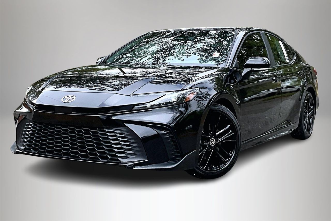 Midnight Black Metallic 2025 Toyota Camry SE FWD Sedan Front-Wheel Drive Continuously Variable Transmission