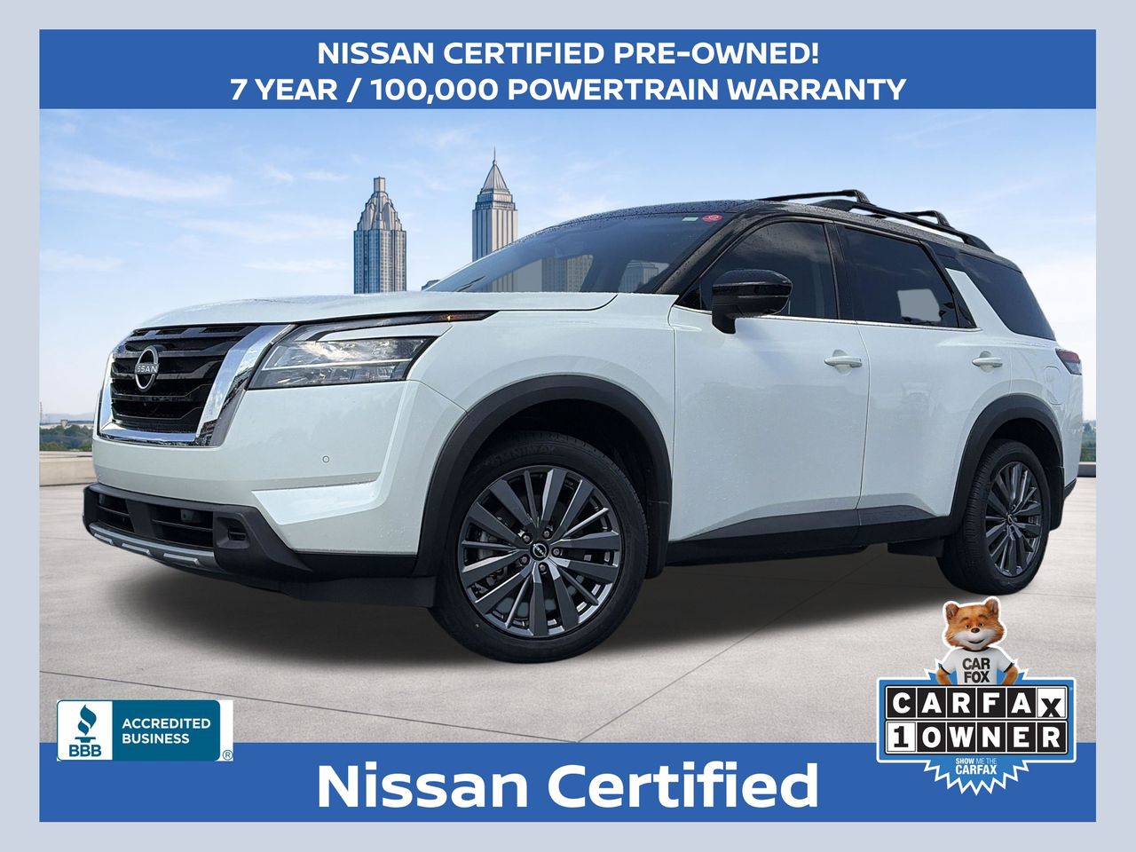 Pearl White Tricoat/Super Black 2024 Nissan Pathfinder SL FWD SUV / Crossover Front-Wheel Drive 9-Speed Automatic