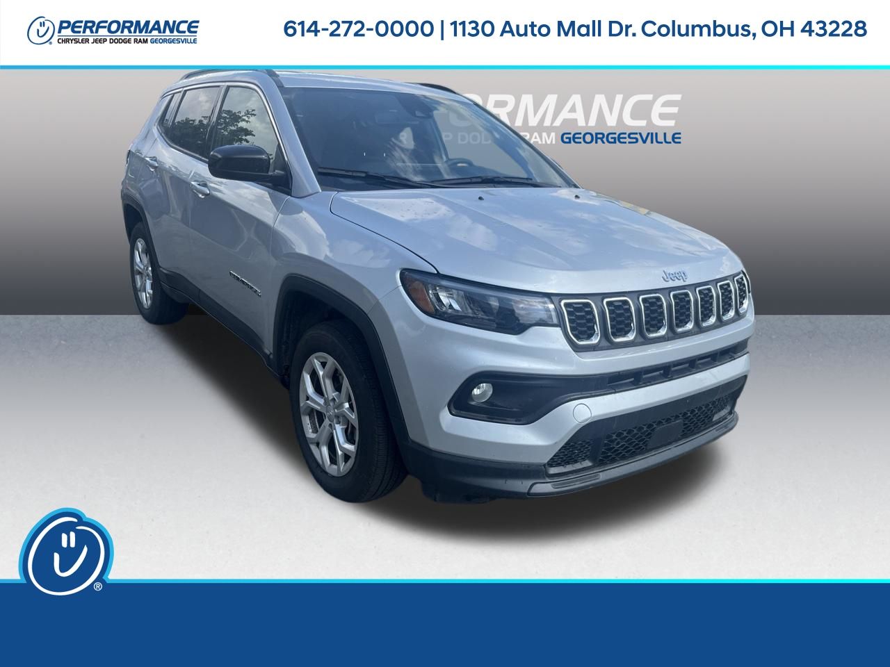 Silver 2024 Jeep Compass SUV / Crossover Four-Wheel Drive 8-Speed Automatic