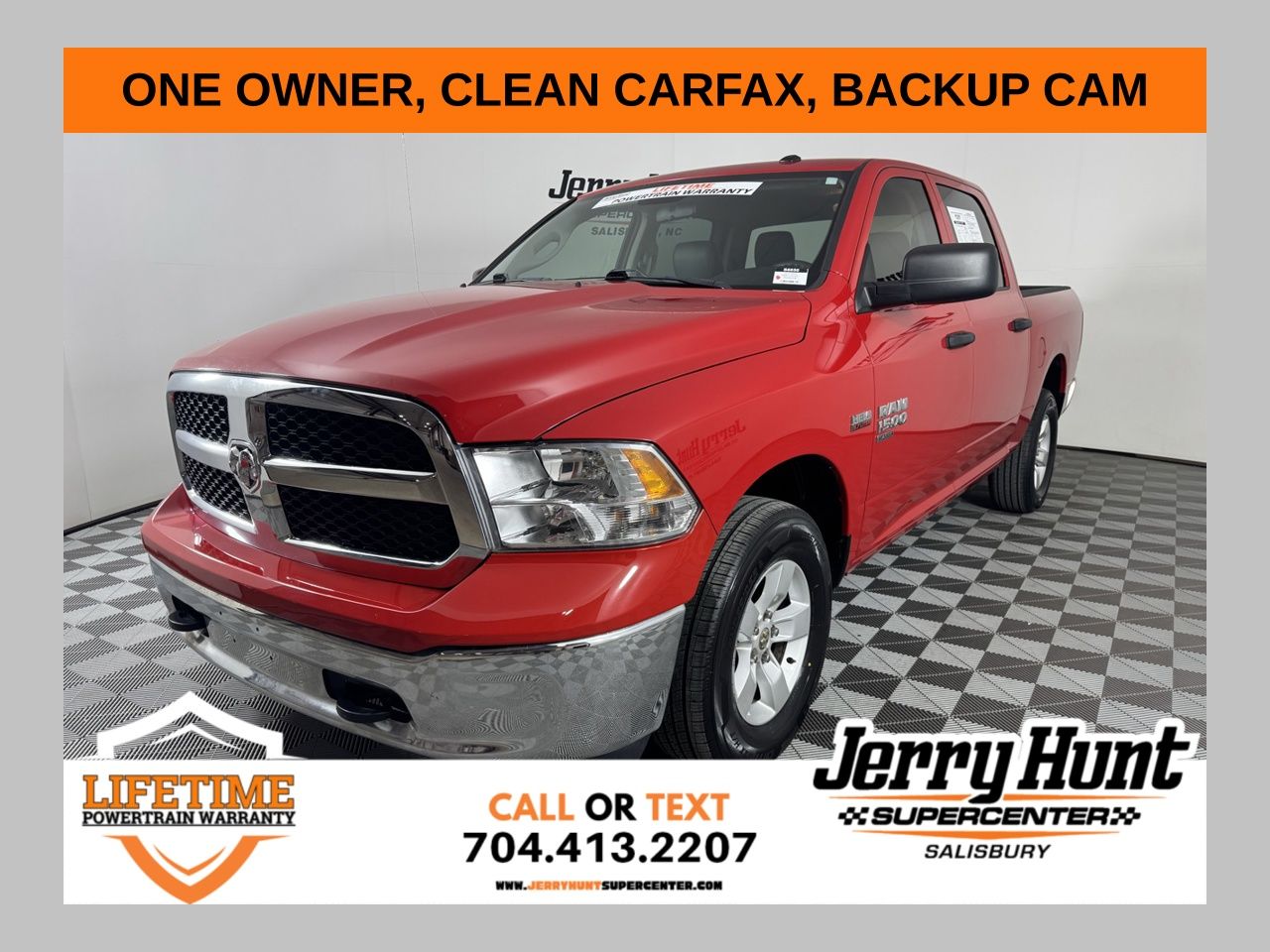 Flame Red Clearcoat 2023 RAM 1500 Pickup Truck Four-Wheel Drive 8-Speed Automatic
