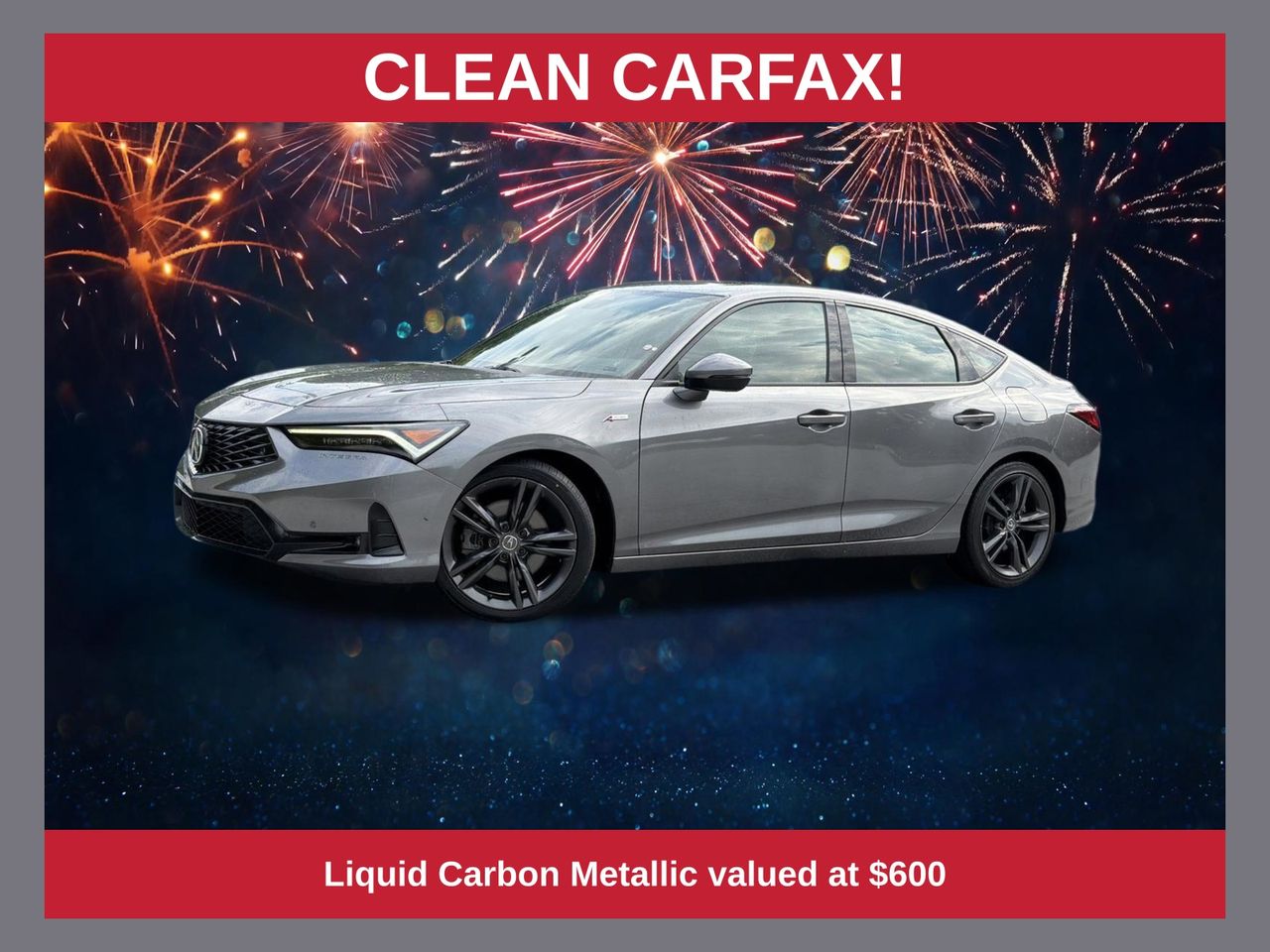 Gray 2023 Acura Integra Sedan Front-Wheel Drive Continuously Variable Transmission