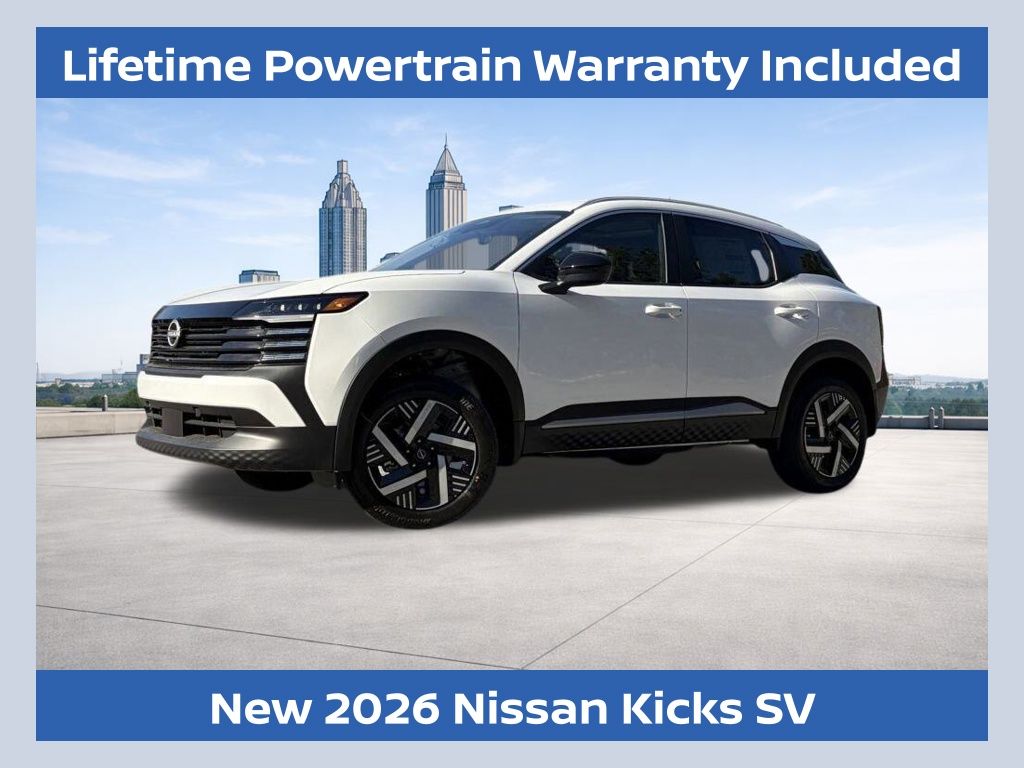 White (Fresh Powder) 2026 Nissan Kicks SV FWD SUV / Crossover Front-Wheel Drive Continuously Variable Transmission