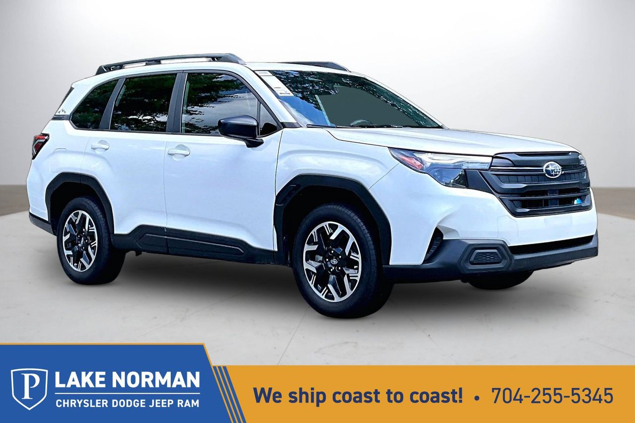 Crystal White Pearl 2025 Subaru Forester SUV / Crossover All-Wheel Drive Continuously Variable Transmission