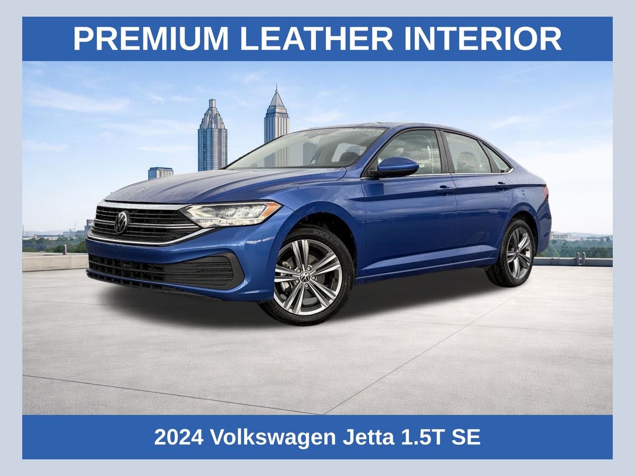 Blue 2024 Volkswagen Jetta Sedan Front-Wheel Drive 8-Speed Automatic