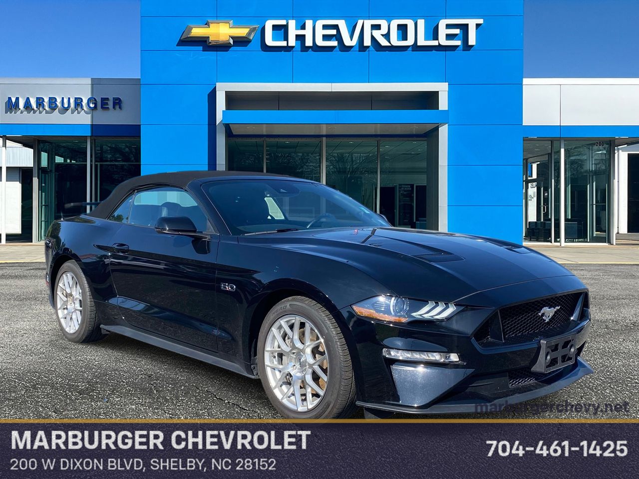 Shadow Black 2023 Ford Mustang Convertible Rear-Wheel Drive Automatic