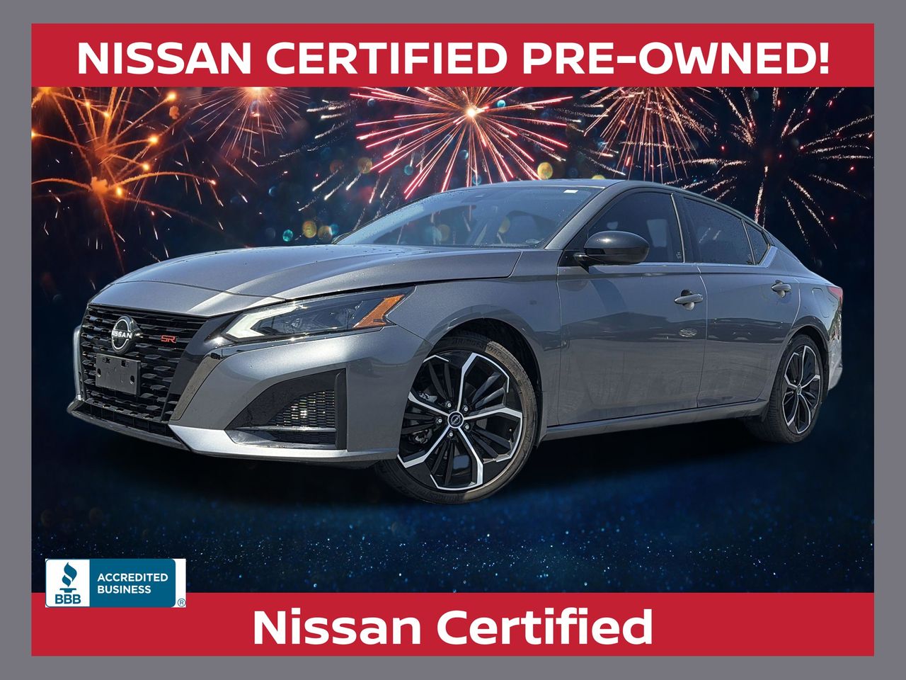 Gray (Gun Metallic) 2023 Nissan Altima Sedan Front-Wheel Drive Continuously Variable Transmission