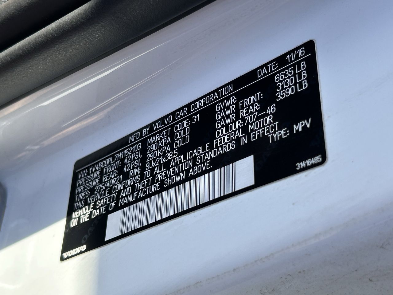 used 2017 Volvo XC90 Hybrid car, priced at $23,990