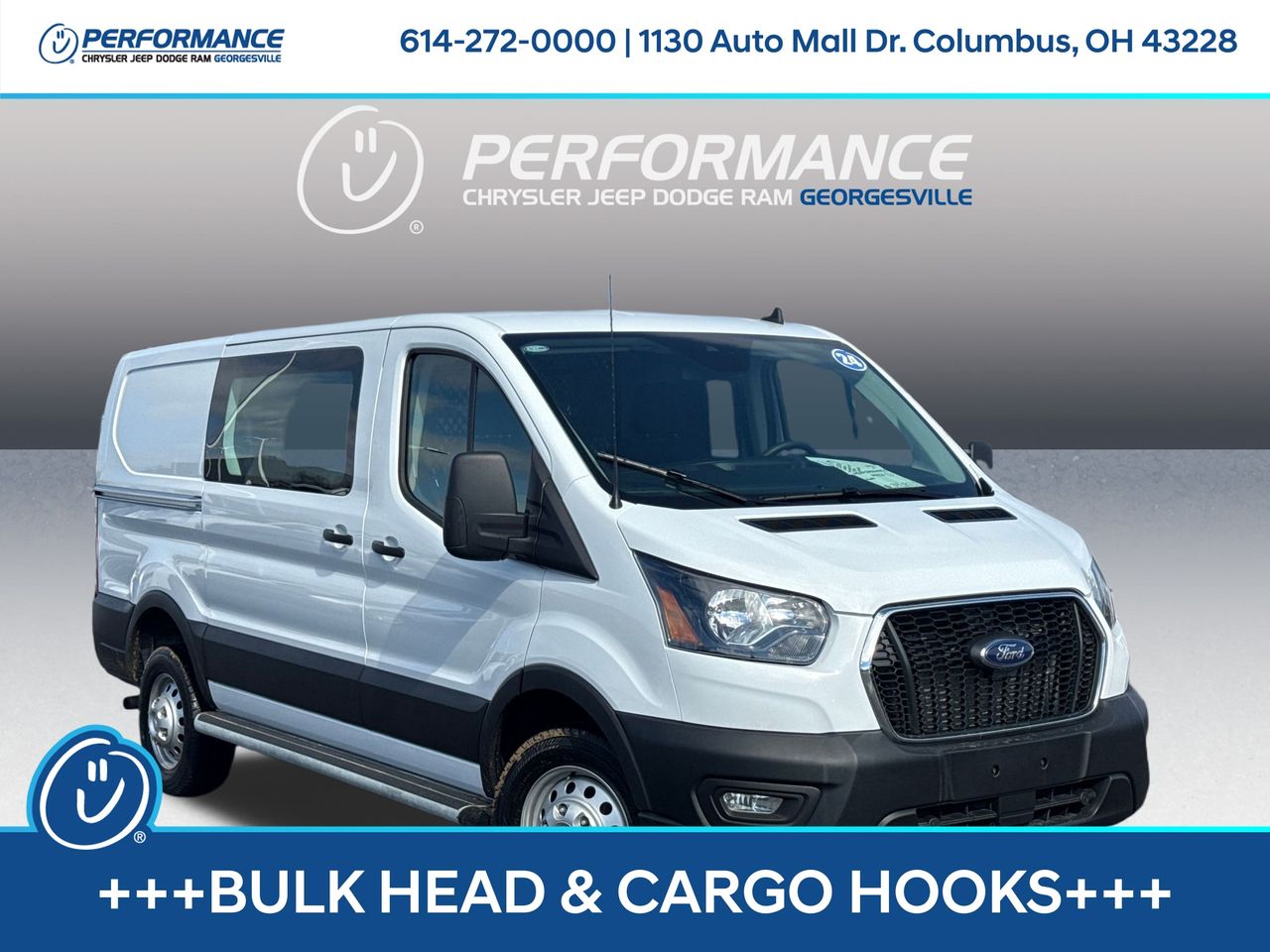 White 2024 Ford Transit Cargo 250 Low Roof AWD Van All-Wheel Drive