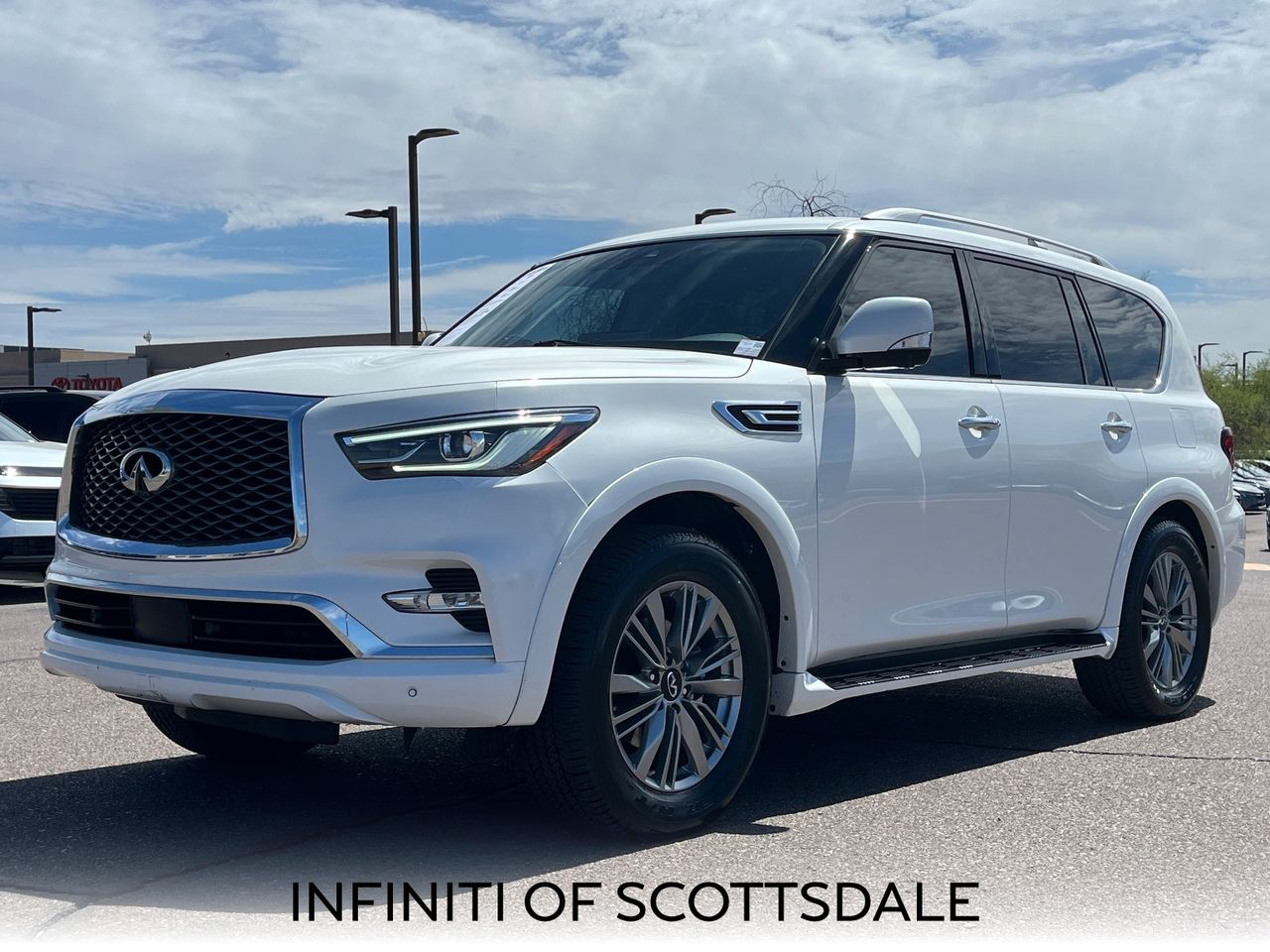 Moonstone White 2022 INFINITI QX80 SUV / Crossover All-Wheel Drive 7-Speed Automatic