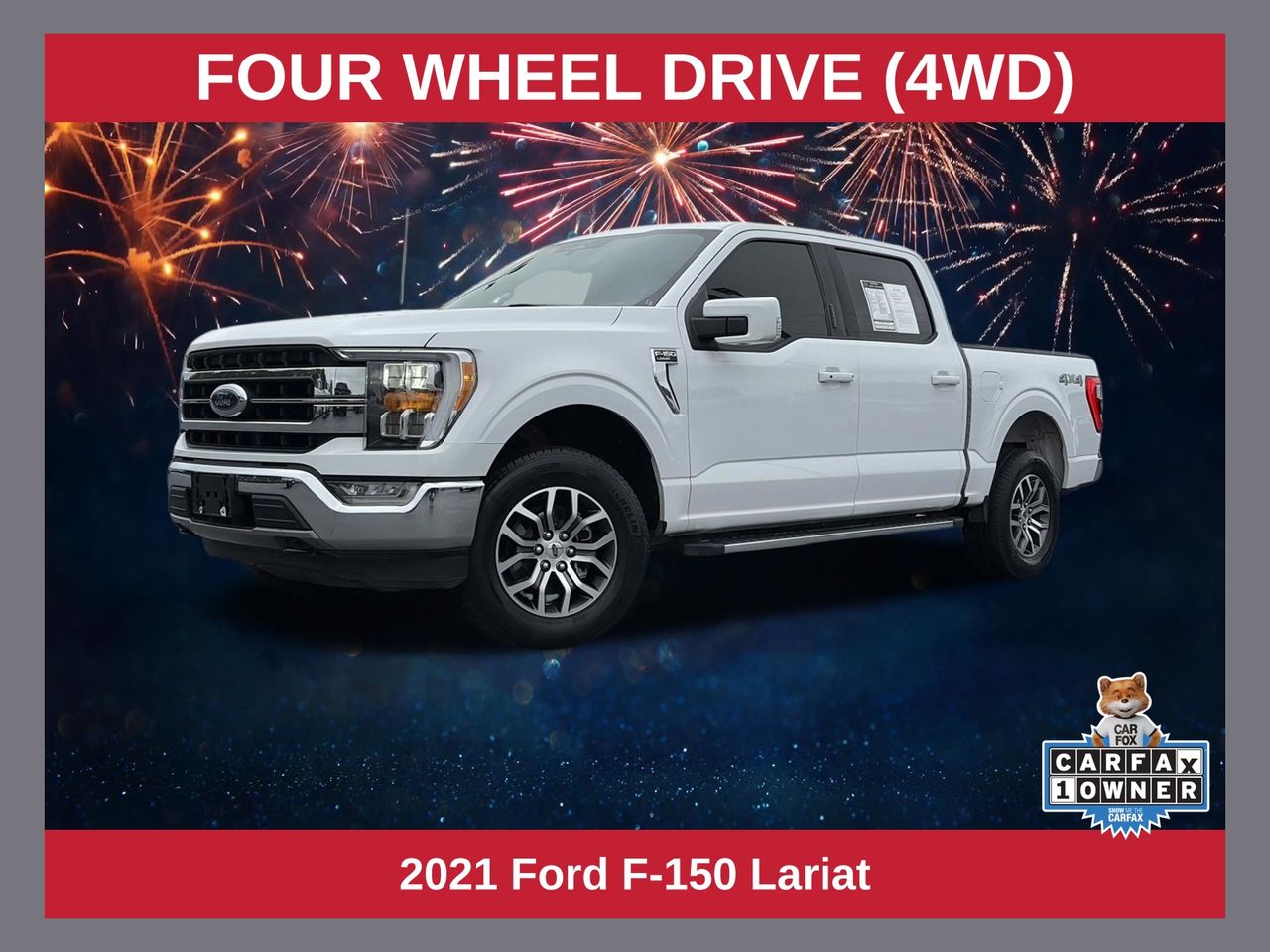 Oxford White 2021 Ford F-150 Pickup Truck Four-Wheel Drive Automatic