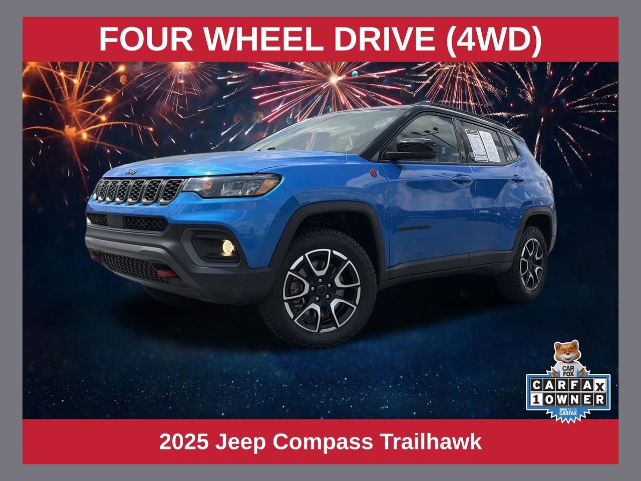 Hydro Blue Pearlcoat 2025 Jeep Compass SUV / Crossover Four-Wheel Drive 8-Speed Automatic