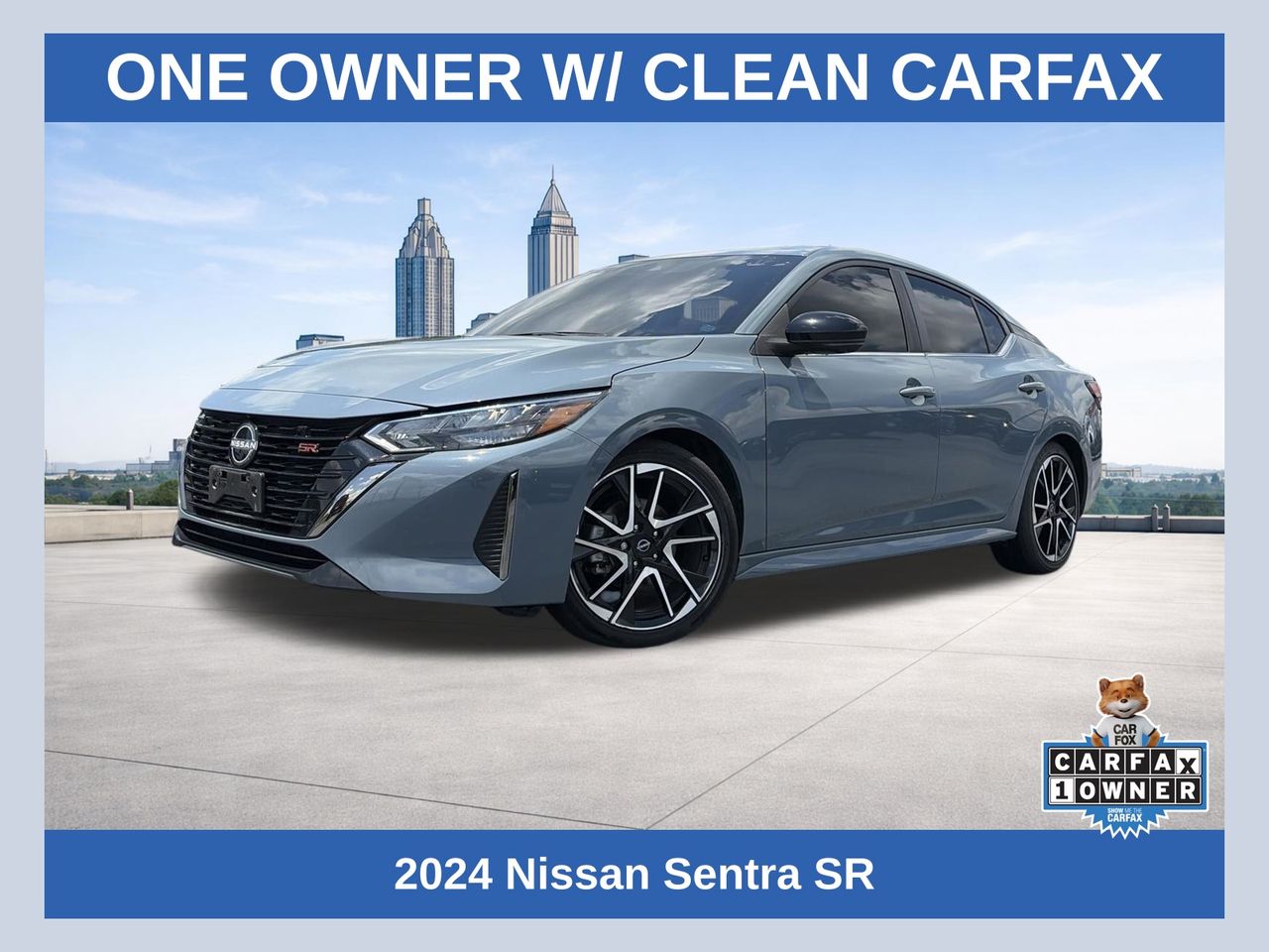 Atlantic Gray Metallic 2024 Nissan Sentra Sedan Front-Wheel Drive Continuously Variable Transmission