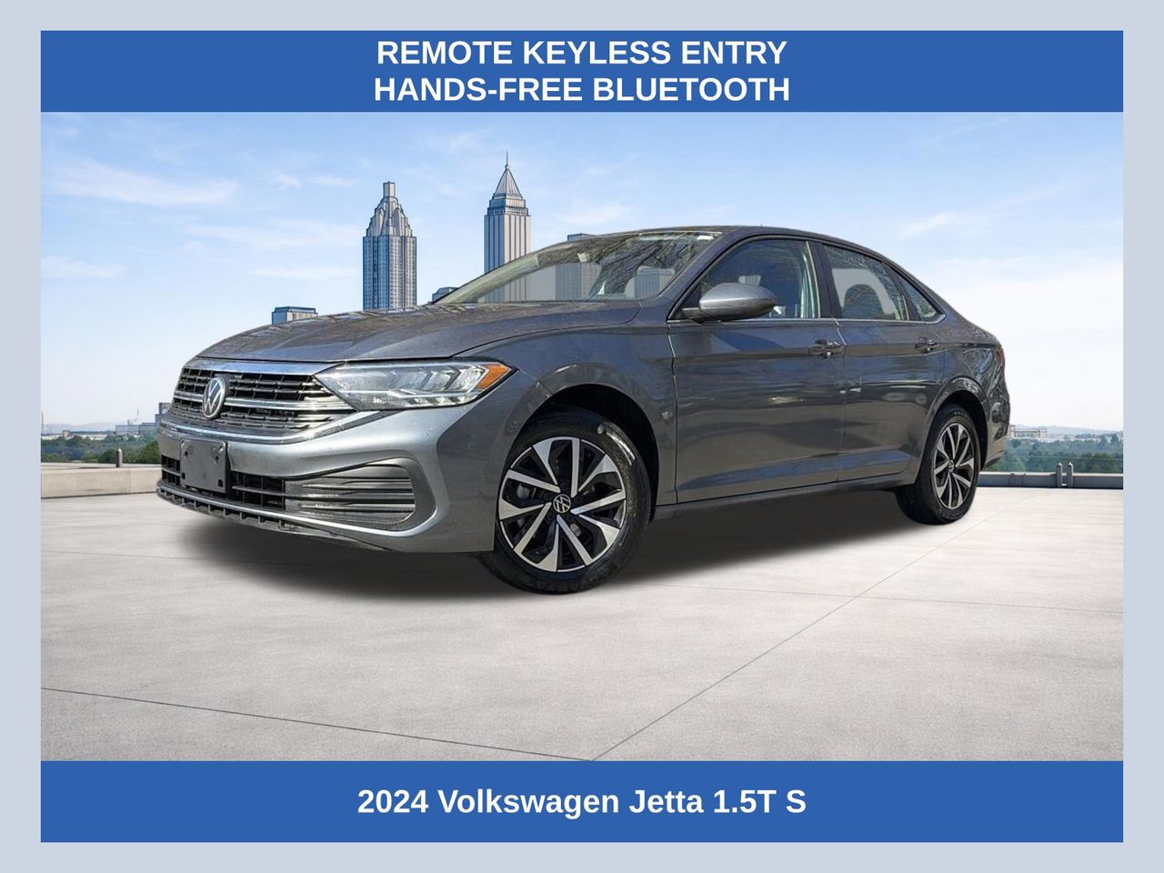 Gray 2024 Volkswagen Jetta S FWD Sedan Front-Wheel Drive 8-Speed Automatic