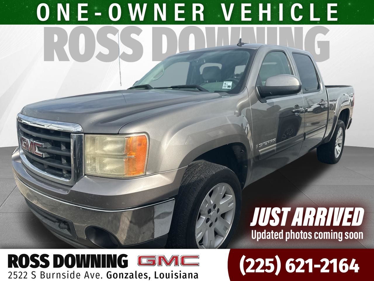 Steel Gray Metallic 2008 GMC Sierra 1500 SLE1 Crew Cab Pickup Truck 4X2 4-Speed Automatic Overdrive
