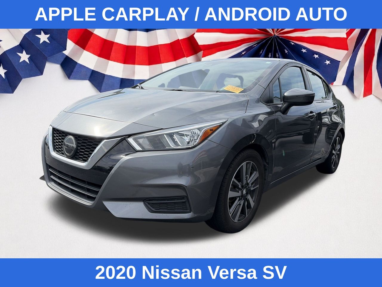 Gray (Gun Metallic) 2020 Nissan Versa Sedan Front-Wheel Drive Continuously Variable Transmission