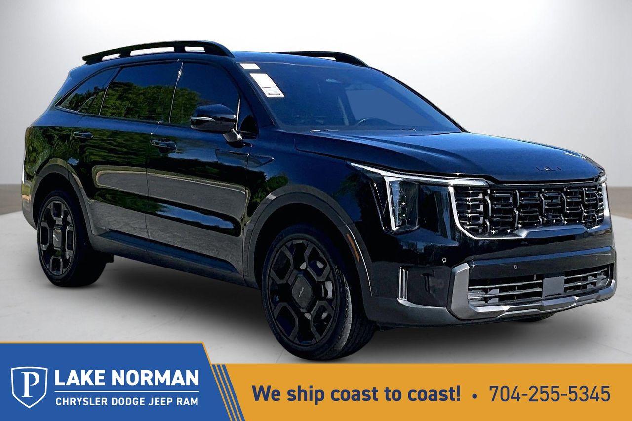 Ebony Black 2025 Kia Sorento X-Line EX AWD SUV / Crossover All-Wheel Drive 8-Speed Dual Clutch