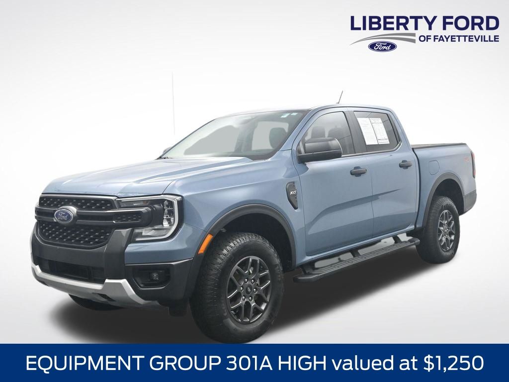 Blue (Azure Gray Metallic) 2025 Ford Ranger Pickup Truck Four-Wheel Drive Automatic