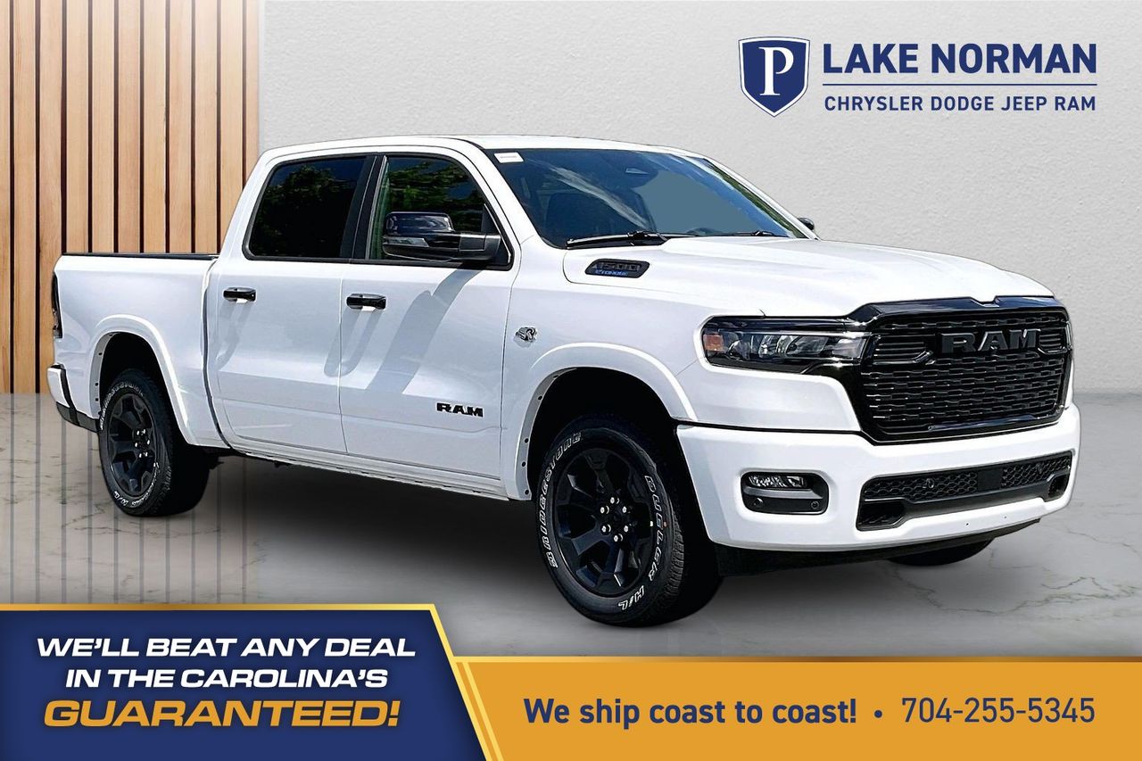 Bright White 2026 RAM 1500 Pickup Truck Four-Wheel Drive 8-Speed Automatic
