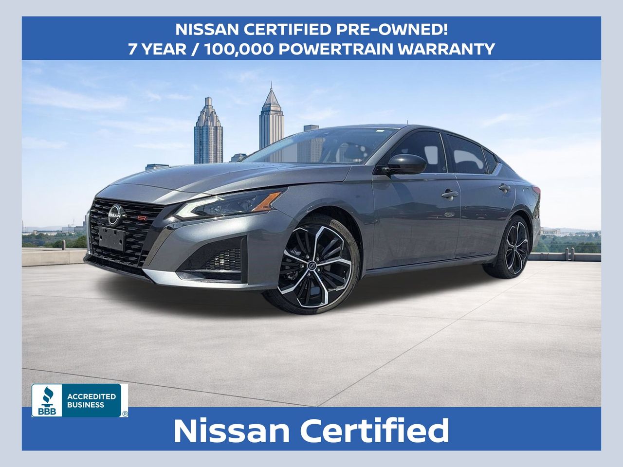 Gray (Gun Metallic) 2023 Nissan Altima Sedan Front-Wheel Drive Continuously Variable Transmission
