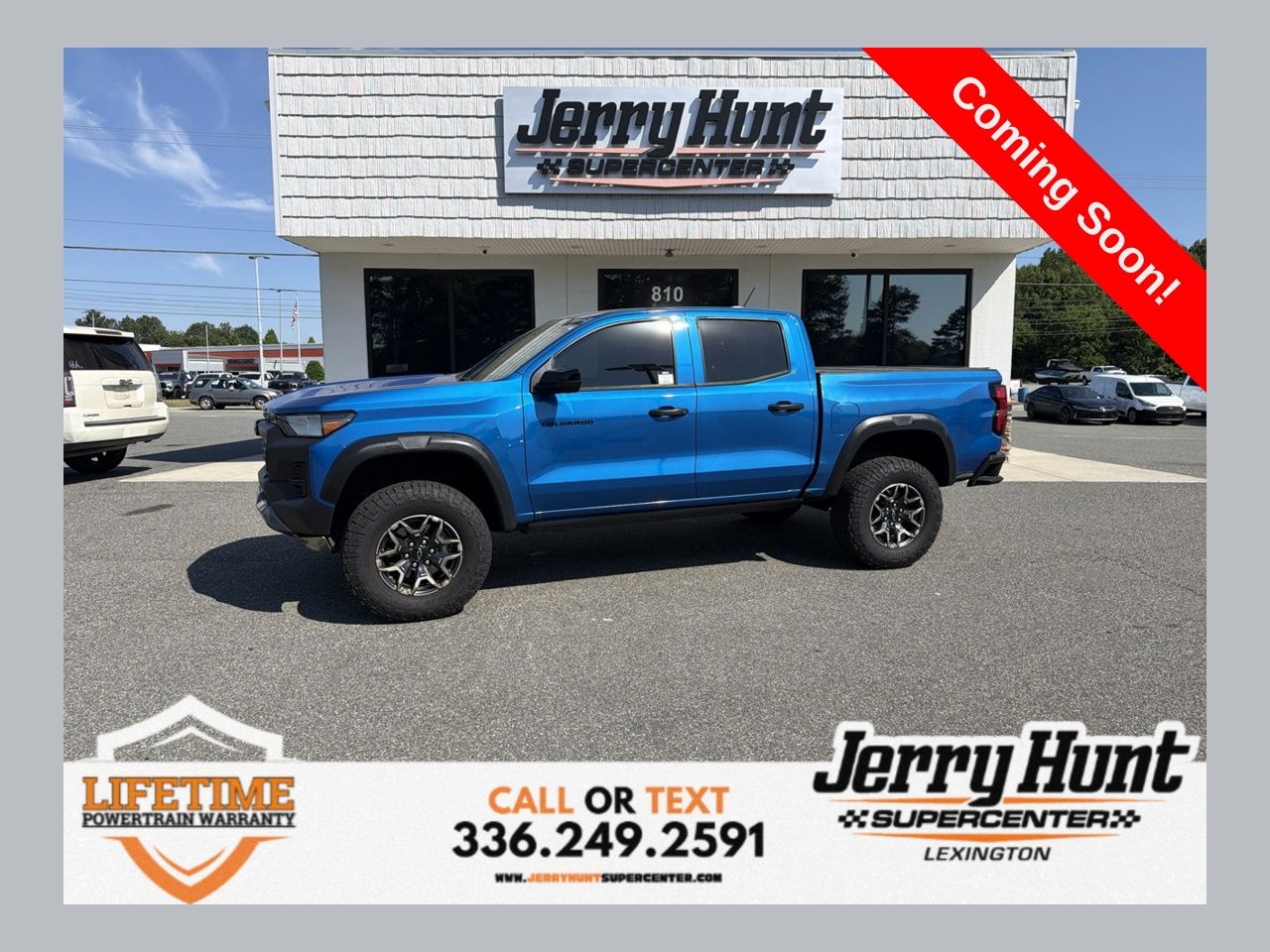 Glacier Blue Metallic 2023 Chevrolet Colorado Trail Boss Crew Cab 4WD Pickup Truck Four-Wheel Drive 8-Speed Automatic