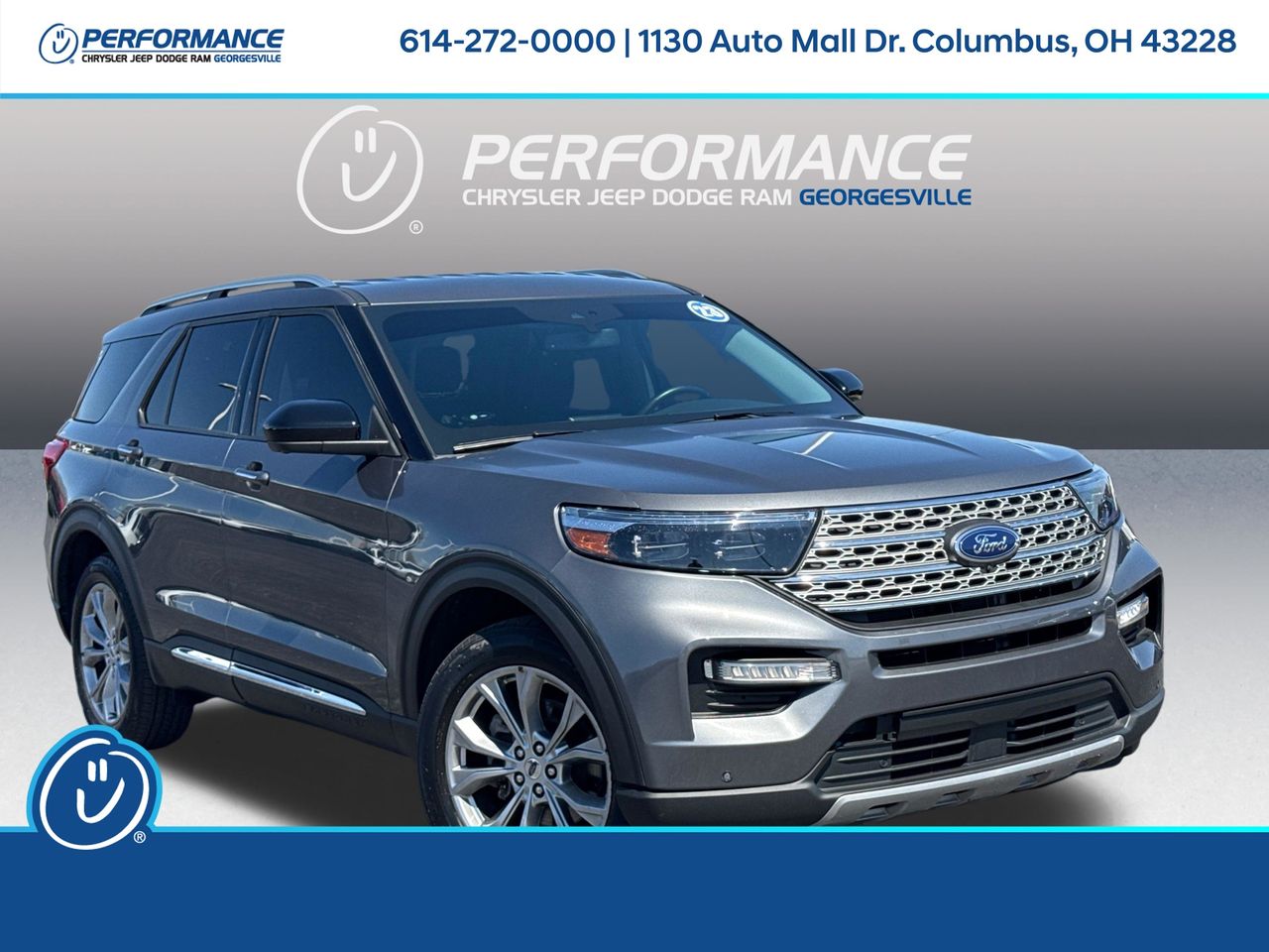 Gray Metallic 2023 Ford Explorer Limited AWD SUV / Crossover All-Wheel Drive Automatic