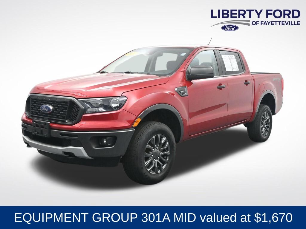 Red 2020 Ford Ranger XLT SuperCrew 4WD Pickup Truck Four-Wheel Drive Automatic