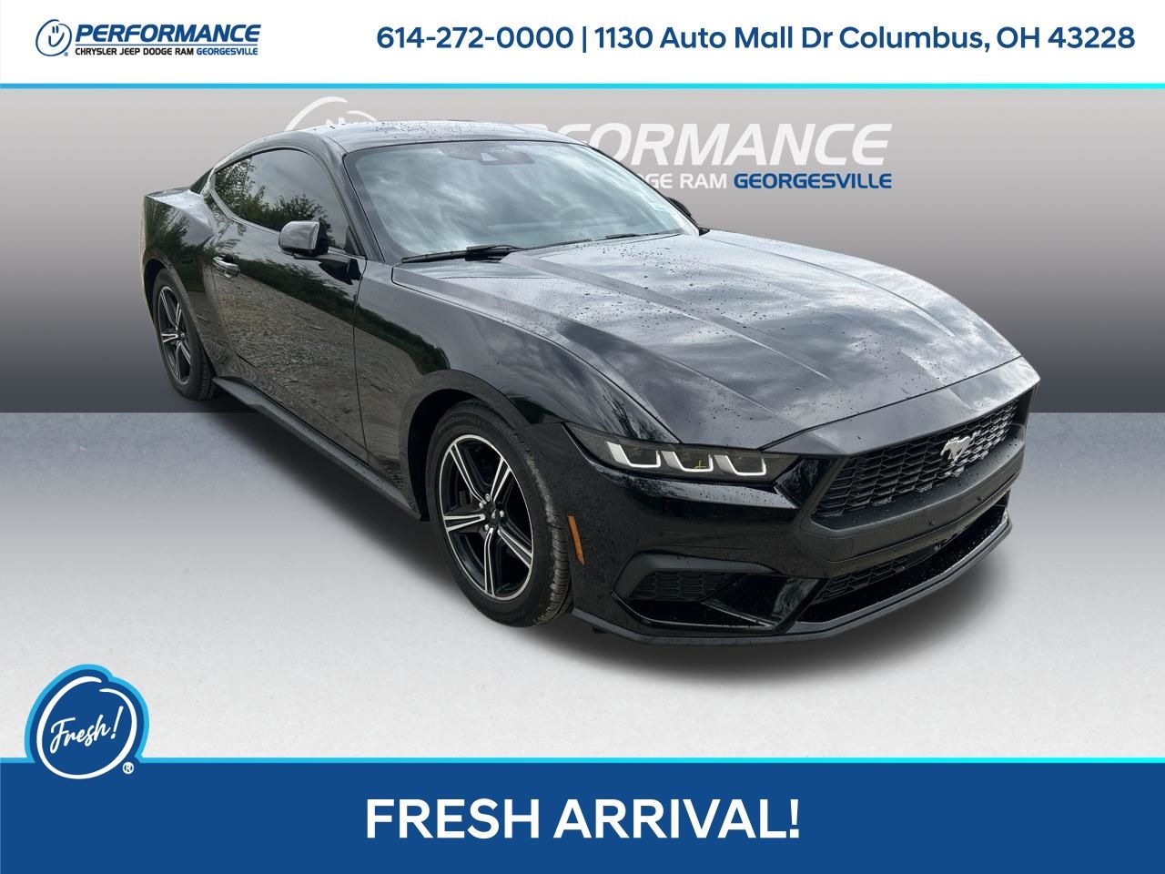 Shadow Black 2024 Ford Mustang Coupe Rear-Wheel Drive Automatic