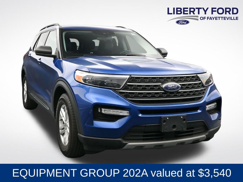 Blue Metallic 2022 Ford Explorer XLT RWD SUV / Crossover Rear-Wheel Drive Automatic