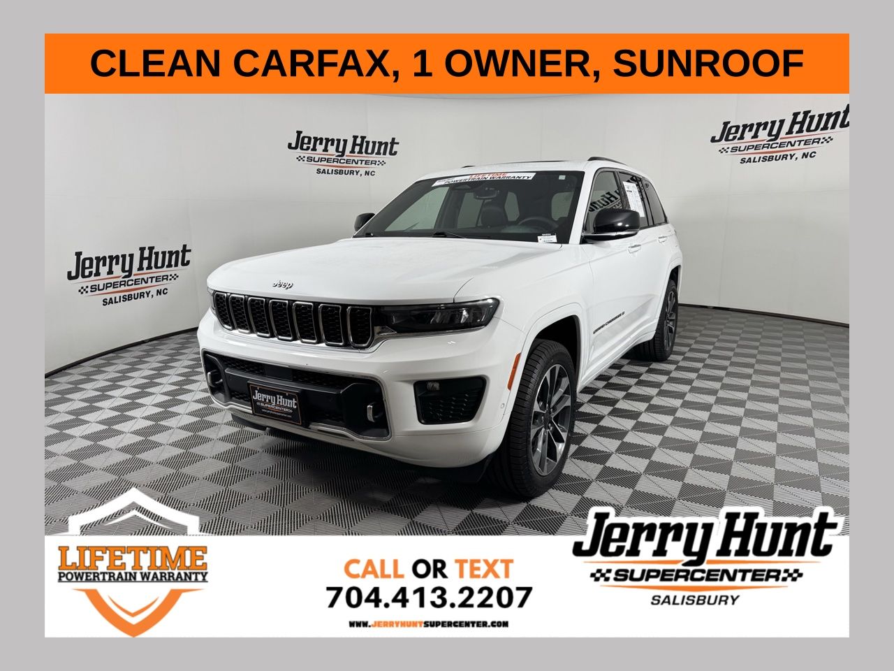 Bright White Clearcoat 2023 Jeep Grand Cherokee Overland 4WD SUV / Crossover Four-Wheel Drive 8-Speed Automatic