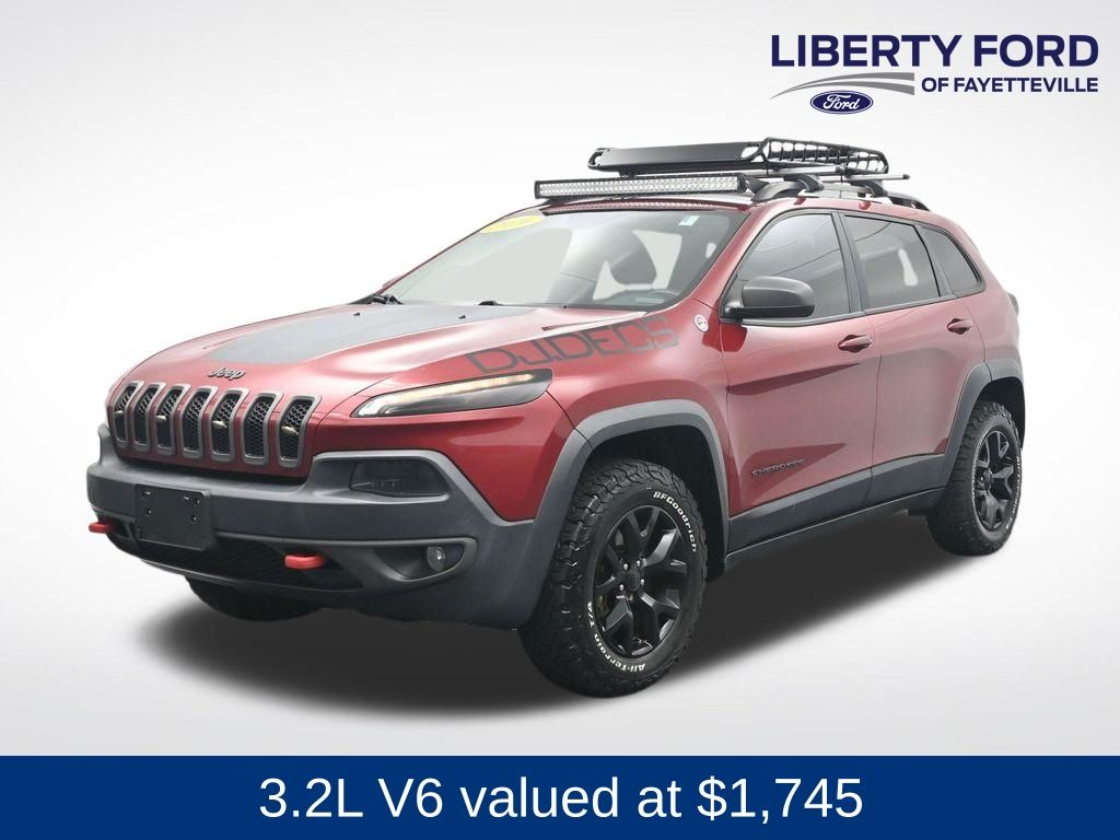 Deep Cherry Red Crystal Pearlcoat 2016 Jeep Cherokee SUV / Crossover Four-Wheel Drive 9-Speed Automatic