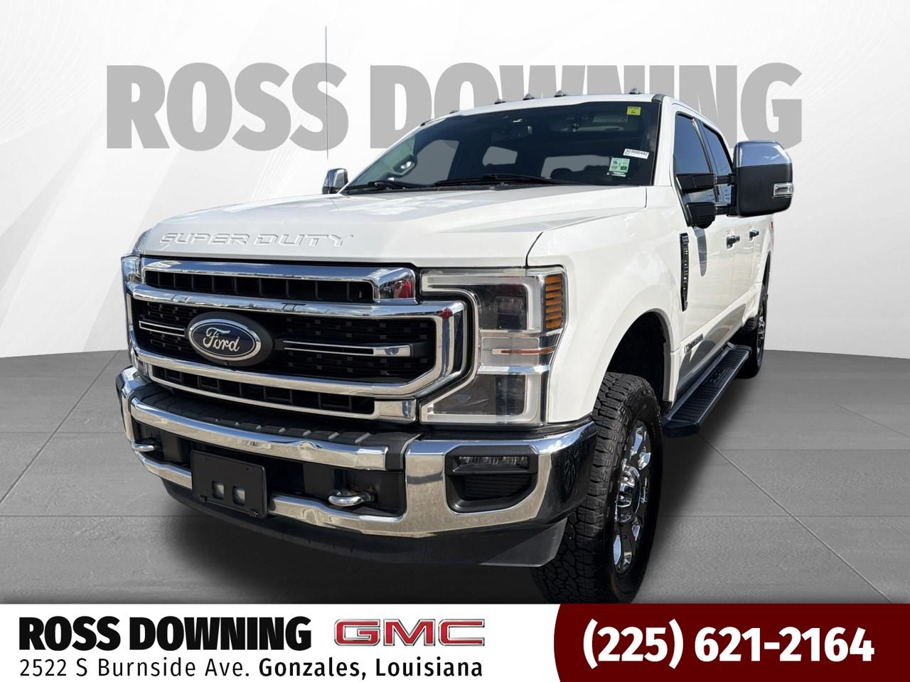 White Metallic 2021 Ford F-250 Super Duty Pickup Truck Four-Wheel Drive Automatic